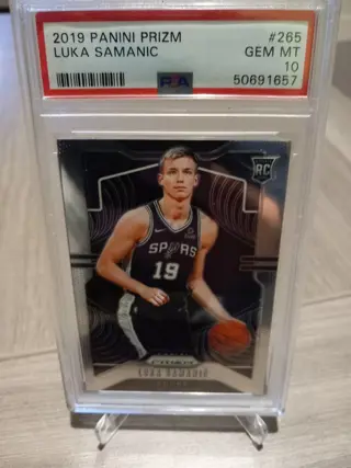 2019 Panini Prizm #265 Luka Samanic - Rookie Card - PSA 10