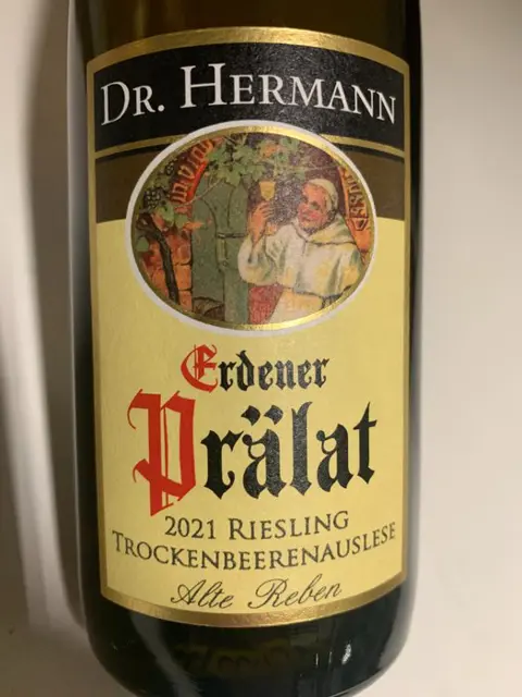 2021 Dr Hermann, Erdener Pralat Riesling Trockenbeerenauslese Alte Reben - Moezel Mosel - Halve fles (0.375 L)