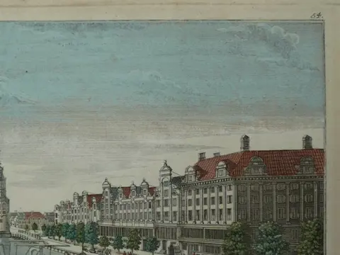 Nederland, Amsterdam; Georg Matthäus Probst / Georg Balthasar Probst - A view of Amsterdam taken from the old Rampart - 1721-1750