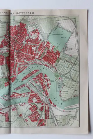 Nederland, Rotterdam - Plattegrond van Rotterdam - 1915