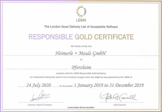 1 gram (2 x 0,5 gram) - Goud .999 - Heimerle + Meule, Germany - Verzegeld en met certificaat