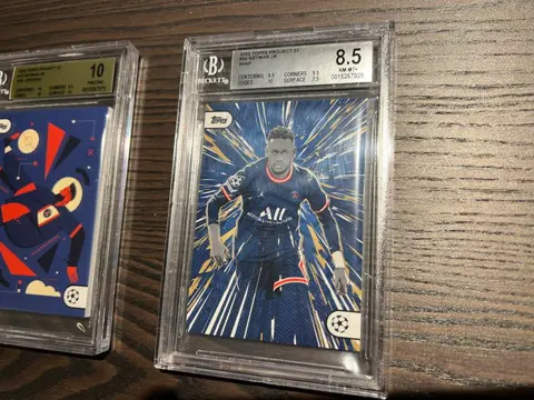 2022 Topps Project 22 - Neymar Jr - Lot of 2 graded cards Beckett 10 and 8.5