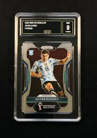 2022 Panini Prizm World Cup - Julian Alvarez - Rookie-kaart #4 - GMA 9