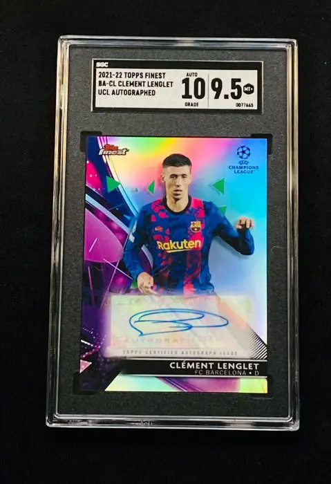 2021 TOPPS Finest UEFA Champions League - Clement Lenglet - Handtekening - SGC 9.5