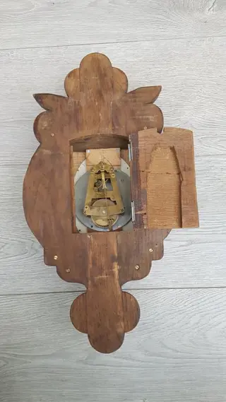 Wandklok - Adecco steil - Hout, Eiken - Eerste helft 20e eeuw