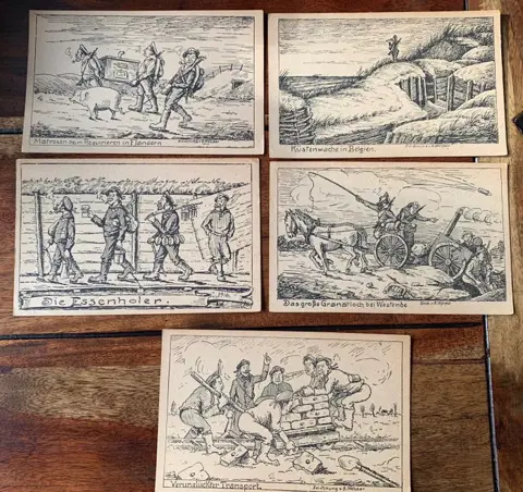 Duitsland - Militair, Wereldoorlog 1 - Ansichtkaarten (Groep van 77) - 1914