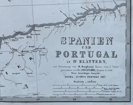 Spanje, Iberisch schiereiland, Spanje, Portugal; J. Perthes / F. v. Stülpnagel - Spanien und Portugal - 1861-1880