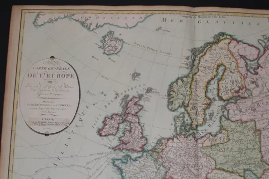Europa, Carte générale de l'Europe; Hérisson - Le départ et le retour du Capitaine Cook, dans ses différents voyages - 1781-1800