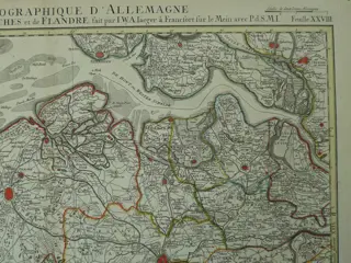 België, Vlaanderen, Zeeland, Brugge, Gent, Sluis; J.W. Jaeger - Carte Topographique d'Allemagne contenant une partie de Pais Bas Autriches et de Flandre - 1781-1800