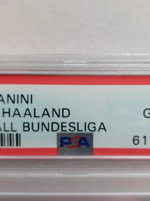 Panini Fussball Bundesliga #32 Erling Haaland - Rookie Sticker - 1st Print Run! - PSA 10
