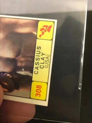 1968 Panini Cassius Clay originele losse kaart - Geldige achterkant