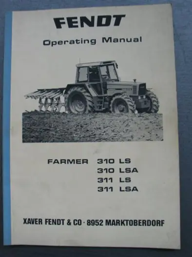 Manual Fendt Farmer 310 LS / LSA + 311LS/LSA