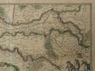 Nederland, Gelderland, Rivierengebied, Nijmegen, Rijn, Maas; W. Blaeu - Tractus Rheni et Mosae totusq Vahalis Rhenoberca Gorcomium - 1621-1650