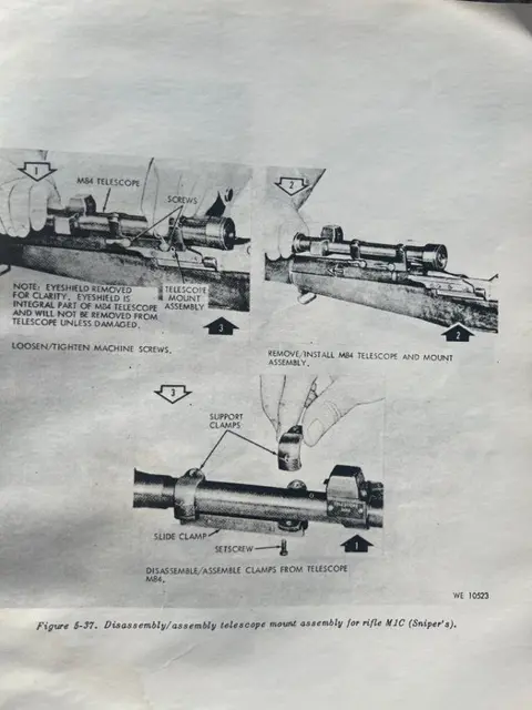 Verenigde Staten van Amerika - Rare M1 GARAND (Sniper) Rifle Maintenance Manual - Infantry - Airborne - Ranger - beautiful plates - identical WW2 models - Vietnam War - 1966