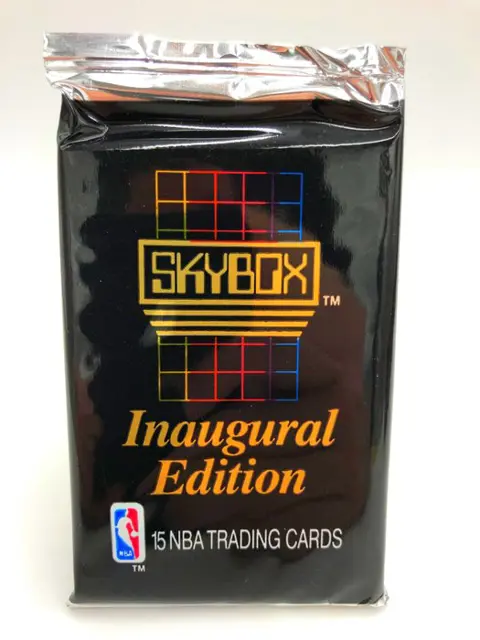1990/91 Skybox Inaugural Edition NBA Basketball Cards - 10 unopened Wax Packs