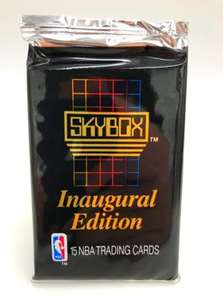 1990/91 Skybox Inaugural Edition NBA Basketball Cards - 10 unopened Wax Packs