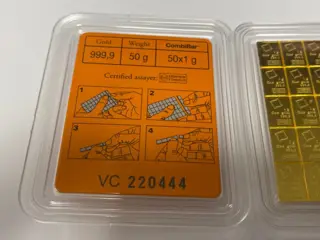 50 gram - Goud .999 - Valcambi - Verzegeld en met certificaat
