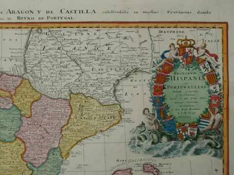 Spanje, Portugal; J.B. Homann - Regnorum Hispaniae et Portugalliae - 1721-1750
