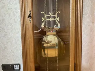 Staande klok - Hermle - Hout, Eiken - 20e eeuw