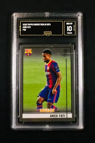 2020 TOPPS Chrome Merlin UEFA - Ansu Fati #39 - GMA 10