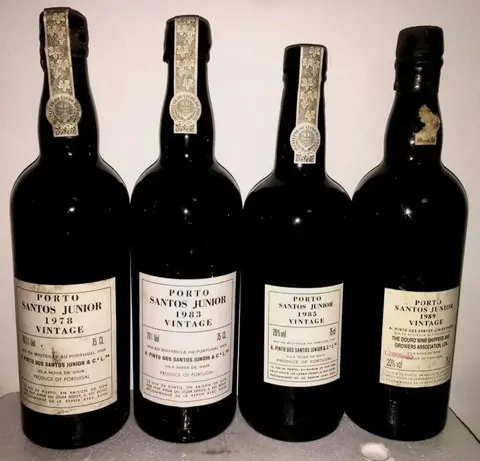 1978, 1983, 1985 & 1989 Santos Junior - Douro Vintage Port - 4 Flessen (0.75 liter)