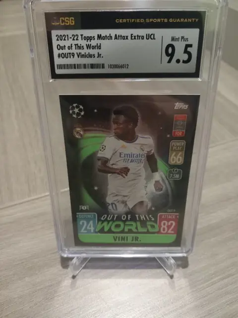 2021/22 TOPPS Match Attax Extra UCL - #OUT9 Vinicius Jr. - Out of this World - CSG 9.5