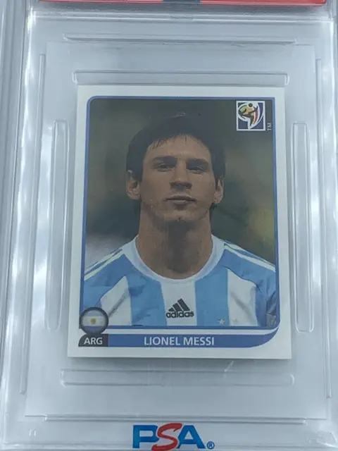 2010 Panini World Cup Stickers - Lionel Messi #122 - PSA 9