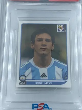 2010 Panini World Cup Stickers - Lionel Messi #122 - PSA 9
