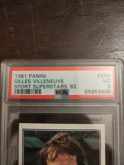 1981 Panini Sport Superstars '82 - Gilles Villeneuve #266 - PSA 3