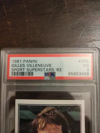1981 Panini Sport Superstars '82 - Gilles Villeneuve #266 - PSA 3