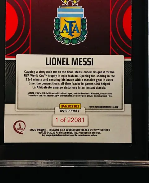 2022 Panini Instant World Cup - Lionel Messi #118 - Limited Edition /22.081 - Uitverkocht - SGC 10
