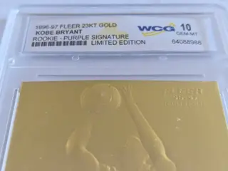 1996/97 Fleer 23KT Gold - Kobe Bryant - Rookie - Purple Signature - Limited Edition - WCG 10