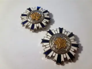 Japan - Leger/Infanterie - Vijf Japans zilveren (vergulde) Merit Orders met het rode, witte, groene en blauwe email (groot