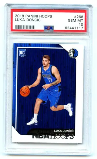 2018 Panini Hoops - #268 Luka Doncic - Rookie - PSA 10