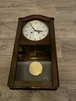 Wandklok - GmbH Schwenningen Regulator Kienzle - Glas, Hout, Legering - Eerste helft 20e eeuw