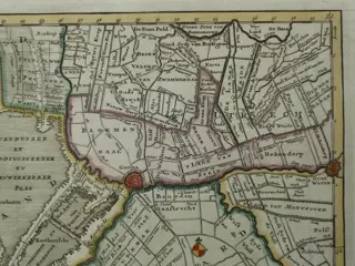 Nederland, Zuid-Holland, Rotterdam, Gouda; Isaak Tirion / Melchior Bolstra - Nieuwe Kaart van Schieland en Krimperwaard - 1721-1750