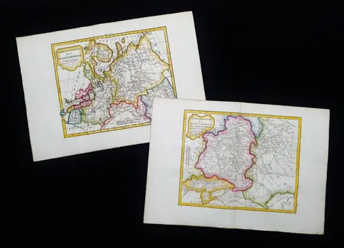Rusland, Ukraine, Moldavia, Finland [Lot of 2]; C. Delamarche & R. de Vaugondy - Partie Septentrionale de la Russie Europenne / Partie Meridionale de la Russie Europenne, Tartarie - 1781-1800