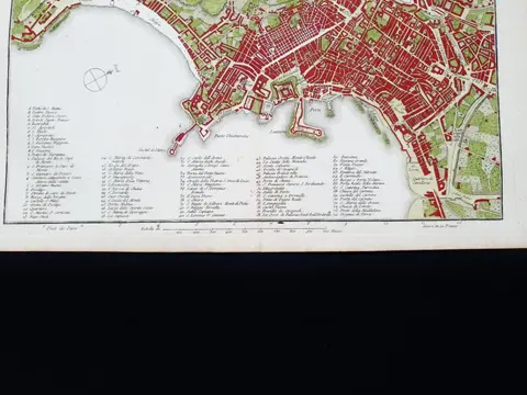 Italië, Campania, Napoli; J.J.F. De Lalande - Plan de Naples - 1761-1780