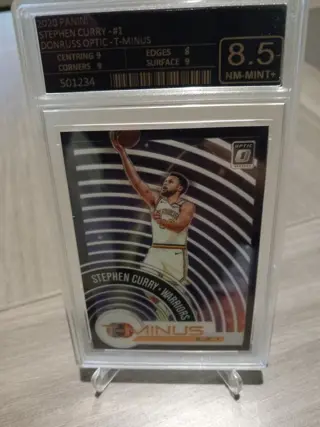 2020 Panini Donruss Optic #1 Stephen Curry - T-Minus - European Grading 8.5