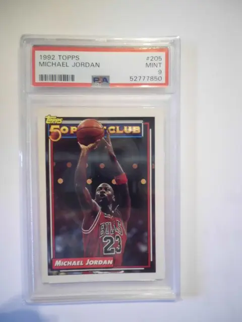 1992 TOPPS - #205 Michael Jordan - 50 Point Club - PSA 9