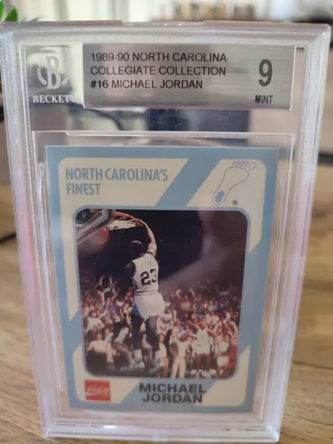 1989/90 North Carolina Collegiate Collection - Michael Jordan #16 - Beckett 9