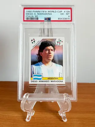 1990 Panini World Cup - Diego Armando Maradona - Argentina #128 - PSA 6
