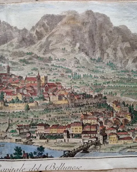 Italië, Veneto, Belluno; T. Salmon - Città di Belluno capitale del Bellunese - 1721-1750
