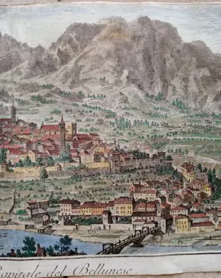 Italië, Veneto, Belluno; T. Salmon - Città di Belluno capitale del Bellunese - 1721-1750