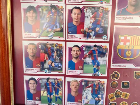 2007/08 Panini Liga Este - FC Barcelona - Framed sticker set incl. Messi