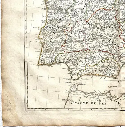 Spanje, Espagne, Baléares; Guillaume Delisle - Carte de l'Espagne - 1781-1800