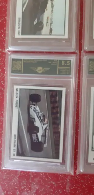 1980 Panini F1 Grand Prix - Nelson Piquet/Stefan Johansson - Lot of 4 graded stickers - AP Grading 8