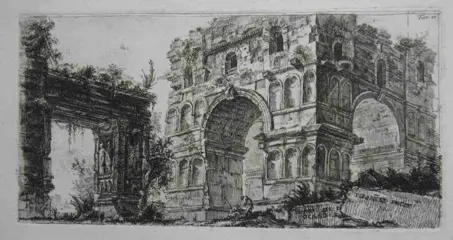 Italië, Lazio, Roma; Giovan Battista Piranesi - Tempio di Giano - 1821-1850