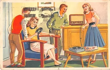Wens- en felicitatiekaarten (veel jaren '50 tot '70) - Ansichtkaarten (200) - 1935