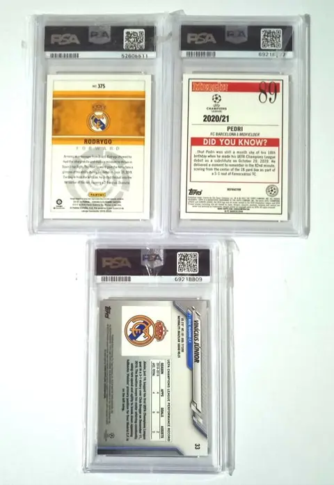 2019/20 Panini, TOPPS - Rodrygo/Pedri/Vinicius - Lot of 3 graded cards - PSA 10